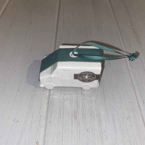 2016 STARBUCKS Delivery TRUCK Van Christmas Tree ORNAMENT Holiday Coffee - Picture 3 of 6